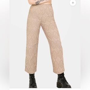 Disturbia Suma Textured  Cotton Pull On Tapered Trousers Size 2 NWT